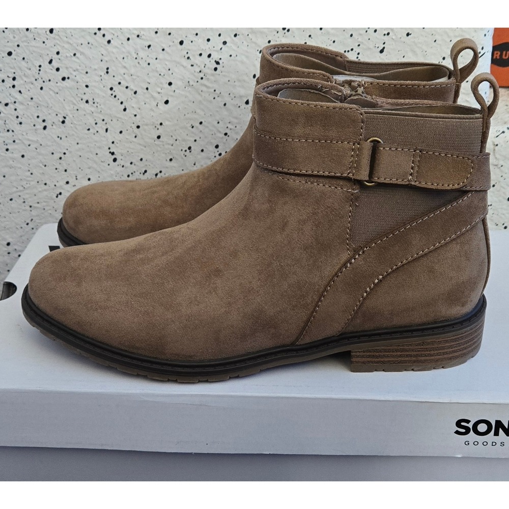 Sonoma Goods For Life Aarie Taupe‎ Ankle Boots Womens 8 Memory Foam Booties